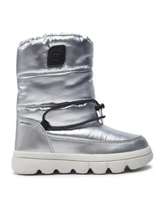 Geox Trzewiki J46HWB 0LVNF C1007 S Szary - Buty dla dziewczynek - miniaturka - grafika 1