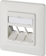 Gniazdka elektryczne - Metz METZ CONNECT Puszka ścienna Keystone 3-portowa pusta biała - miniaturka - grafika 1