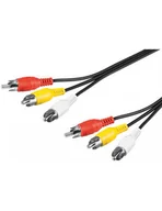 Kable - Wentronic 10.0 m 3 X wtyczka cinch na 3 X wtyk cinch 50770 - miniaturka - grafika 1