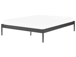 Łóżko metalowe 160 x 200 cm czarne VAURS - Łóżka - miniaturka - grafika 1