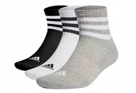 Skarpetki dla dzieci - Skarpety adidas 3-Stripes Cushioned Sportswear Mid - miniaturka - grafika 1
