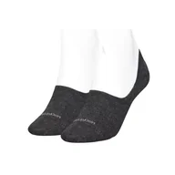 Skarpetki damskie - Skarpety Calvin Klein Footie Mid Cut 2P (kolor Szary/Srebrny, rozmiar 39-42) - miniaturka - grafika 1