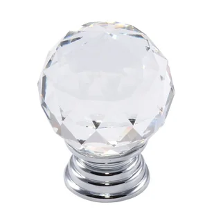 UCHWYT GAŁKA MEBLOWA DO MEBLI SZAFEK CHROM + CRYSTAL 40MM GKS003-40 AMIX - Meble modułowe i akcesoria - miniaturka - grafika 1