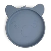 Śliniaki i fartuszki - Nuuroo silikonowy talerzyk obiadowy duży KOALA Bering Sea - miniaturka - grafika 1