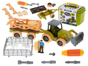 Gospodarstwo Rolne Maszyny Rolnicze Farma Traktor Zwierzęta Zagroda Owce - Klocki - miniaturka - grafika 1