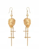 Kokony niemowlęce - KOLCZYKI KRZYŻE I LEW (P22/WIO/75AU) - miniaturka - grafika 1