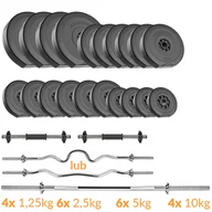 Obciążenia - Zestaw kulturystyczny Sapphire Solid 106kg, gryf prosty + mocnołamany - miniaturka - grafika 1
