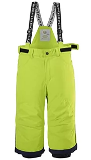 Spodnie narciarskie - first instinct by killtec Dziecięce spodnie funkcyjne/spodnie narciarskie z szelkami i pasem śnieżnym FISW 7 MNS SKI PNTS, limonkowe, 110/116, 38918-000 - grafika 1