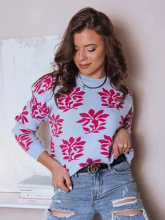 Sweter damski SWEET BUNNY błękitny Dstreet MY2282 - Swetry damskie - miniaturka - grafika 1