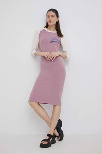 Sukienki - Adidas Originals Originals sukienka kolor różowy mini prosta - Originals - grafika 1