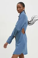 Sukienki - Answear Lab sukienka jeansowa kolor niebieski mini rozkloszowana - miniaturka - grafika 1