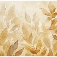 Fototapety - Fototapeta Liście Złoto Natura 400x280 cm Tapeta Do Sypialni Salonu Kuchni Na Flizelinie - miniaturka - grafika 1