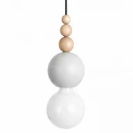 Lampy sufitowe - Loft Bala jasnoszara strukturalna lampa wisząca KOLOROWE KABLE - miniaturka - grafika 1