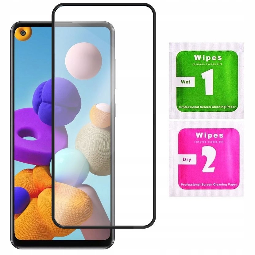 SZKŁO HARTOWANE DO SAMSUNG GALAXY A21s PEŁNE NA CAŁY EKRAN SZKIEŁKO 5D 9H
