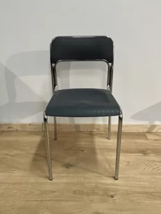 Krzesło CORTINA szare chrom stołówka poczekalnia Nowy Styl - Krzesła - miniaturka - grafika 1
