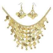 Akcesoria i dodatki do ubrań dla dzieci - Sancto Kolczyki i naszyjniki w kolorze złotym monet 24372 - miniaturka - grafika 1