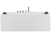 Wanny z hydromasażem - Beliani Wanna z hydromasażem biała MOOR - miniaturka - grafika 1