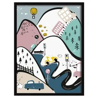 Wyposażenie pokoiku dziecięcego - Obrazek Colorful Traffic I 30x40cm - miniaturka - grafika 1