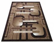 Dywany - Brązowy dywan w geometryczne wzory - Gertis - miniaturka - grafika 1