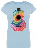 Koszulki i topy damskie - T-Shirt damski Tie Dye Gitara Kolorowa Rozm.S - miniaturka - grafika 1