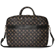 Torby na laptopy - Torba GUESS 4G Peony Front Pocket Zipper Triangle Logo 16 cali Czarny - miniaturka - grafika 1
