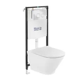 Stelaże i zestawy podtynkowe do WC - Roca Zestaw podtynkowy Gap Round AcOne z miską WC 54 cm - miniaturka - grafika 1