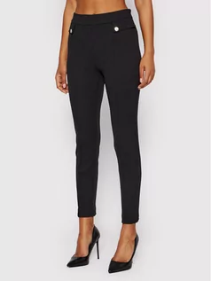 Spodnie damskie - Rinascimento Spodnie materiałowe CFC0018387002 Czarny Slim Fit - grafika 1