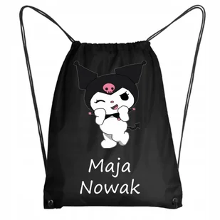 Worek Szkolny Na Buty Workoplecak WF Do Przedszkola KUROMI SANRIO + IMIĘ 82 #1 - Plecaki worki - miniaturka - grafika 1