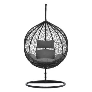 Ciemnoszary fotel wiszący ze sztucznego rattanu Bonami Selection Noela - Fotele ogrodowe wiszące - miniaturka - grafika 1