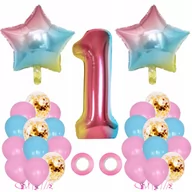 Urodziny dziecka - Zestaw Balonów Urodziny 29Sztuk Tęczowe Jednorożec - miniaturka - grafika 1