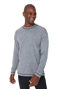 Trendyol Męska bluza z okrągłym dekoltem, gładka, oversize, szara, M, Szary, M - Bluzy męskie - miniaturka - grafika 1