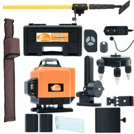Poziomice laserowe - Poziomica laserowa Rosfix Orange Tiger 12 linii ROT12L w walizce z zestawem + Tyczka / statyw 350cm do poziomicy laserowej Rosfix - miniaturka - grafika 1