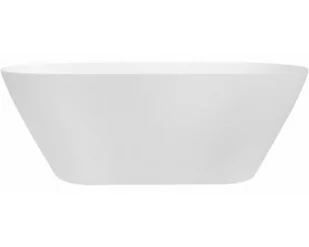 Besco Moya wanna wolnostojąca 160x68 cm owalna biały mat/czarny #WMMB-160MKB - Wanny - miniaturka - grafika 4