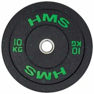 Pozostały sprzęt siłowy - HMS HTBR10 GREEN TALERZ OLIMPIJSKI BUMPER 10 KG 1AB-17-61-026 - miniaturka - grafika 1