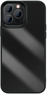 Etui i futerały do telefonów - Baseus Crystal Phone Case pancerne etui do iPhone 13 Pro z żelową ramką czarny ARJT000101 - miniaturka - grafika 1