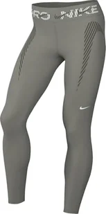 Nike HJ1219-320 Pro 7/8 legginsy ze średnim ściągaczem i grafiką dla kobiet, Light Army/Cargo, khaki/białe, M - Legginsy - miniaturka - grafika 1