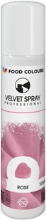 Różowy zamsz w sprayu Velvet 100 ml Food Colours - Dodatki do ciast w proszku - miniaturka - grafika 1