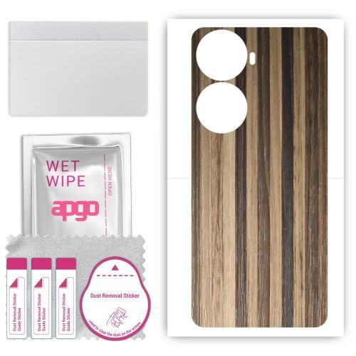 folia naklejka skórka strukturalna na TYŁ do Huawei Nova 12 SE - Drewno Paski Mix - apgo SKINS