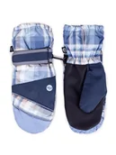 Rękawiczki dla dzieci - Rękawiczki Narciarskie Chłopięce Jednopalczaste W Kratę 14 Cm - miniaturka - grafika 1