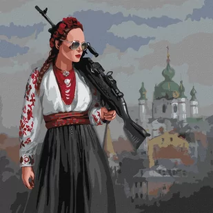 Malowanie po numerach - Piękność 40x40cm - Ideyka - Malowanie po numerach - miniaturka - grafika 1