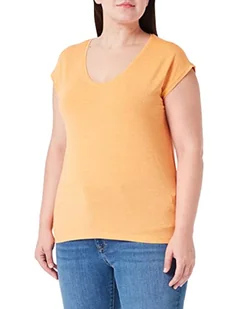 PIECES Damska koszulka Pcbillo Tee Lurex Stripes Noos, pomarańczowy (Mock Orange/Detail:Lurex Gold, XS - Koszulki i topy damskie - miniaturka - grafika 1