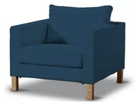 Pokrowce na meble - Dekoria pl pl Pokrowiec na fotel Karlstad krótki Ocean Blue morski niebieski) 89 x 89 x 64 cm Cotton Panama 619-702-30 - miniaturka - grafika 1