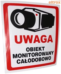 NAKLEJKA OBIEKT MONITOROWANY 10x10 8332 - Akcesoria do monitoringu - miniaturka - grafika 1