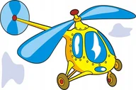 Naklejki na ścianę - Helikopter, Śmigłowiec - naklejki Pojazdy 277, 120x80 cm - miniaturka - grafika 1