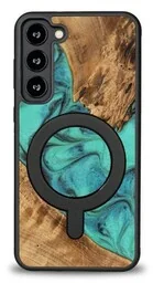 Bewood Drewniane etui Unique - Turquoise do MagSafe do Galaxy S23 Plus - Etui i futerały do telefonów - miniaturka - grafika 1