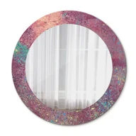 Lustra - Okrągłe Lustro Łazienkowe w Ozdobnej Szklanej Ramie Festiwal Kolorów 60cm - miniaturka - grafika 1