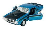 Samochody i pojazdy dla dzieci - Welly 1970 Dodge Challenger T/A Niebieski 1:34 Samochód Nowy Metalowy Model - miniaturka - grafika 1