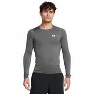 Koszulki sportowe męskie - Męski longsleeve treningowy Under Armour UA Hg Armour Comp Ls - szary - UNDER ARMOUR - miniaturka - grafika 1