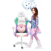 Fotele gamingowe - Fotel Gamingowy Dla Gracza, Biurowy, Hell'S Rainbow Kids - miniaturka - grafika 1