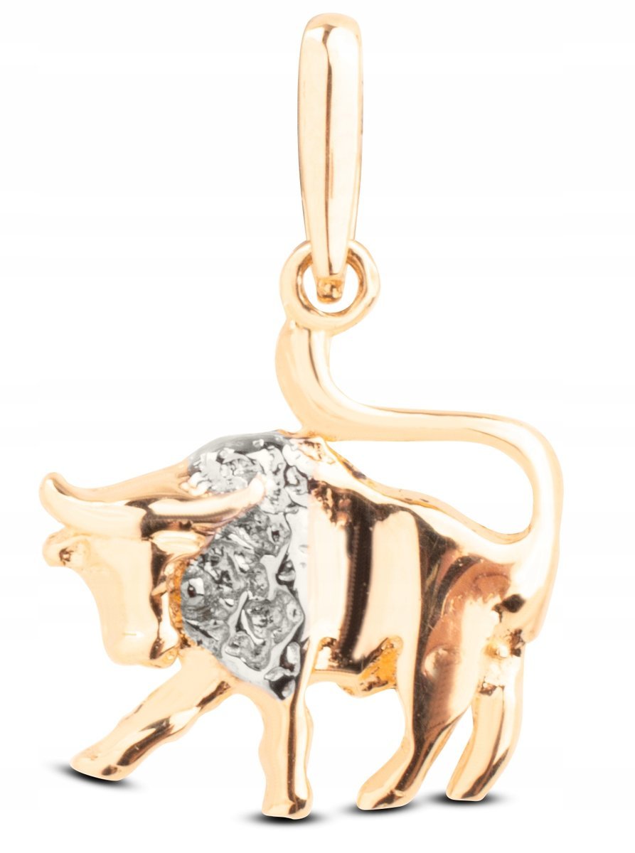 KLASYCZNA ZŁOTA ZAWIESZKA ZE ZNAKIEM ZODIAKU BYK TAURUS 14KT 585